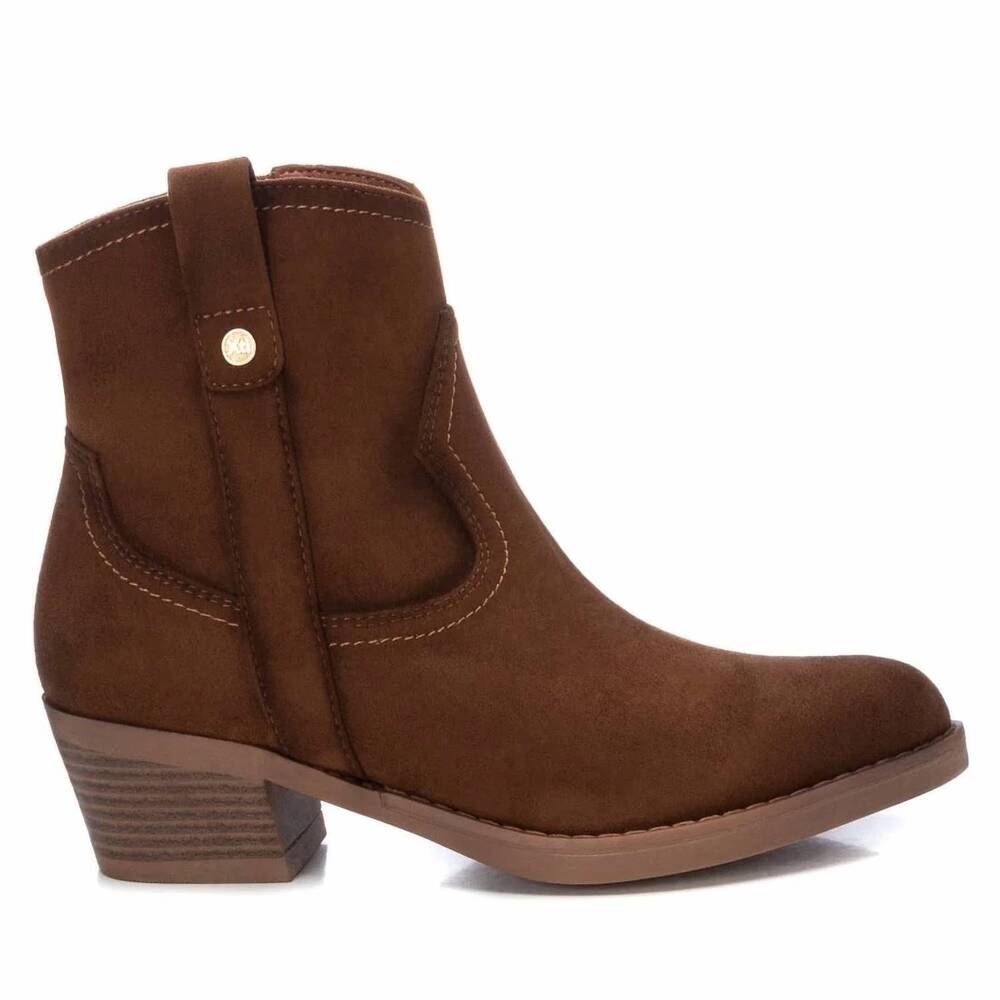 NEW XTI women's suede italian western boots in camel